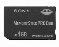 4 GB. Sony Memory Stick Pro Duo