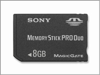 16 GB. Sony Memory Stick Pro DUO